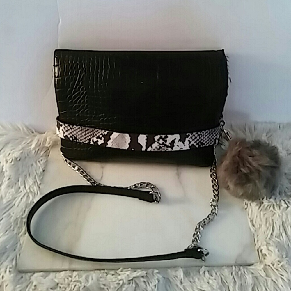 Target Mossimo Black Faux Leather Crossbody Bag